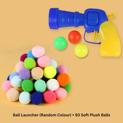 Cat Toy Ball Launcher with 50 Balls
