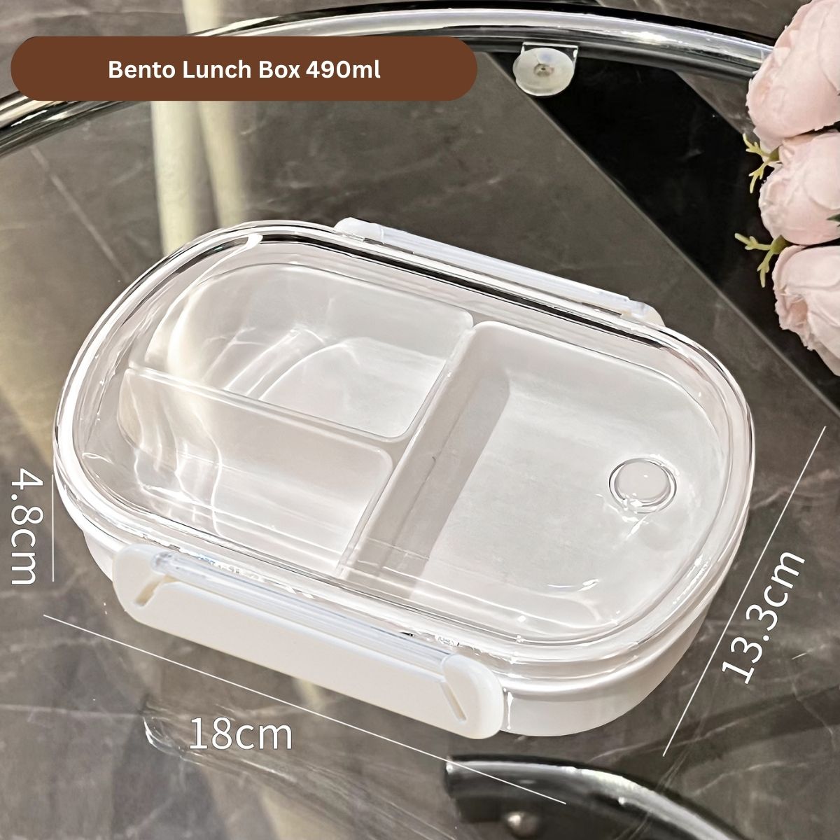 490ml Food-Grade Portable Bento Lunch Box