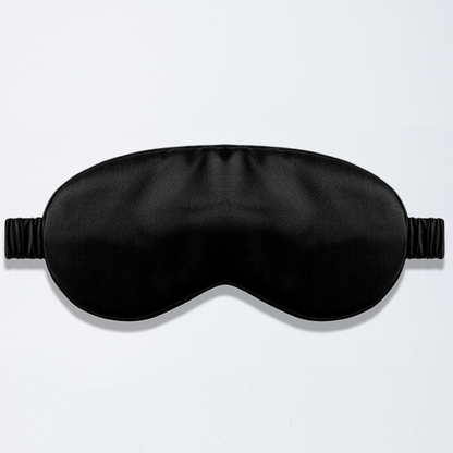 Double-Sided Breathable Light Blocking 100% Mulberry Silk Sleep Mask Black