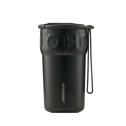 Black 316 Stainless Steel Travel Mug with Ceramic Liner 390ml