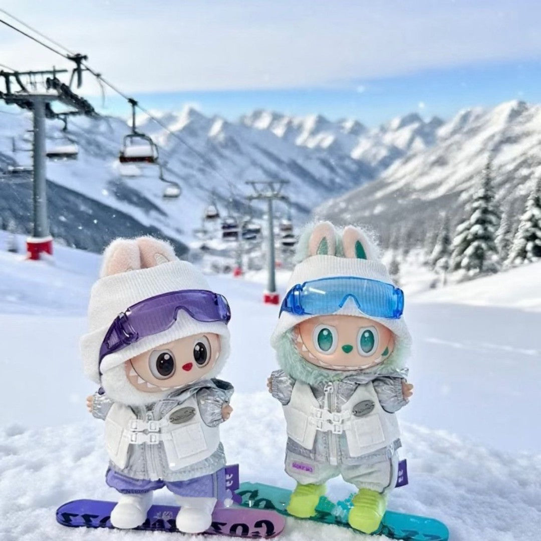  Labubu 17cm Skiing Outfit with Snowboard