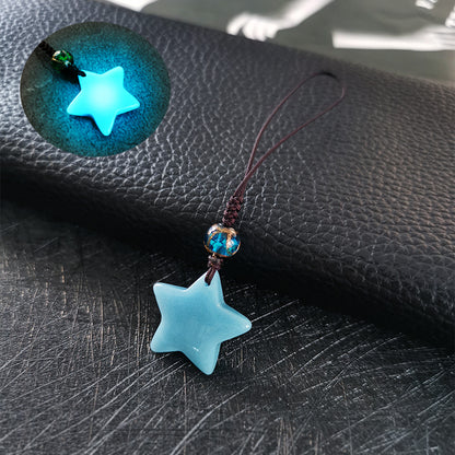 Blue Glow-in-the-Dark Star Guardian Phone Charm