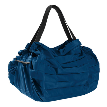 Blue Japanese-Style Foldable Super Large Shopping Bag