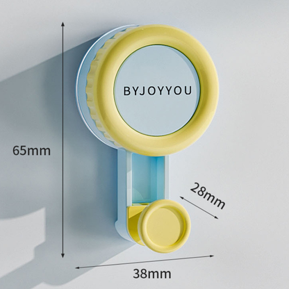 Pastel Tone Mini Suction Cup No-Drill Hooks Blue