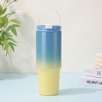 Blue Yellow Gradient Stainless Steel Car Tumbler 