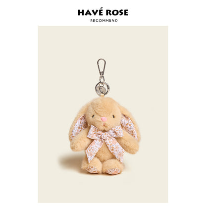 HAVEROSE - Original Floral Rabbit Bunny Plush Bag Charm