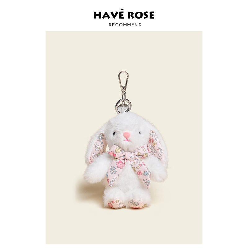 HAVEROSE - Original Floral Rabbit Bunny Plush Bag Charm