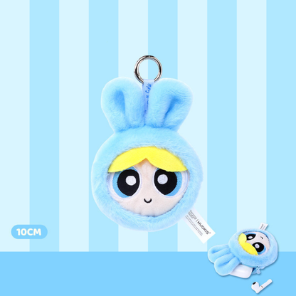 Bubbles - Powerpuff Girls Bunny Costume Earbud Case Plush Bag Charm