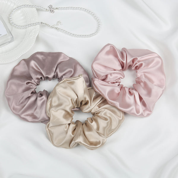 Camellia Silk Studio - No-Crease Silk Scrunchies Hair Ties 100% Mulberry Silk