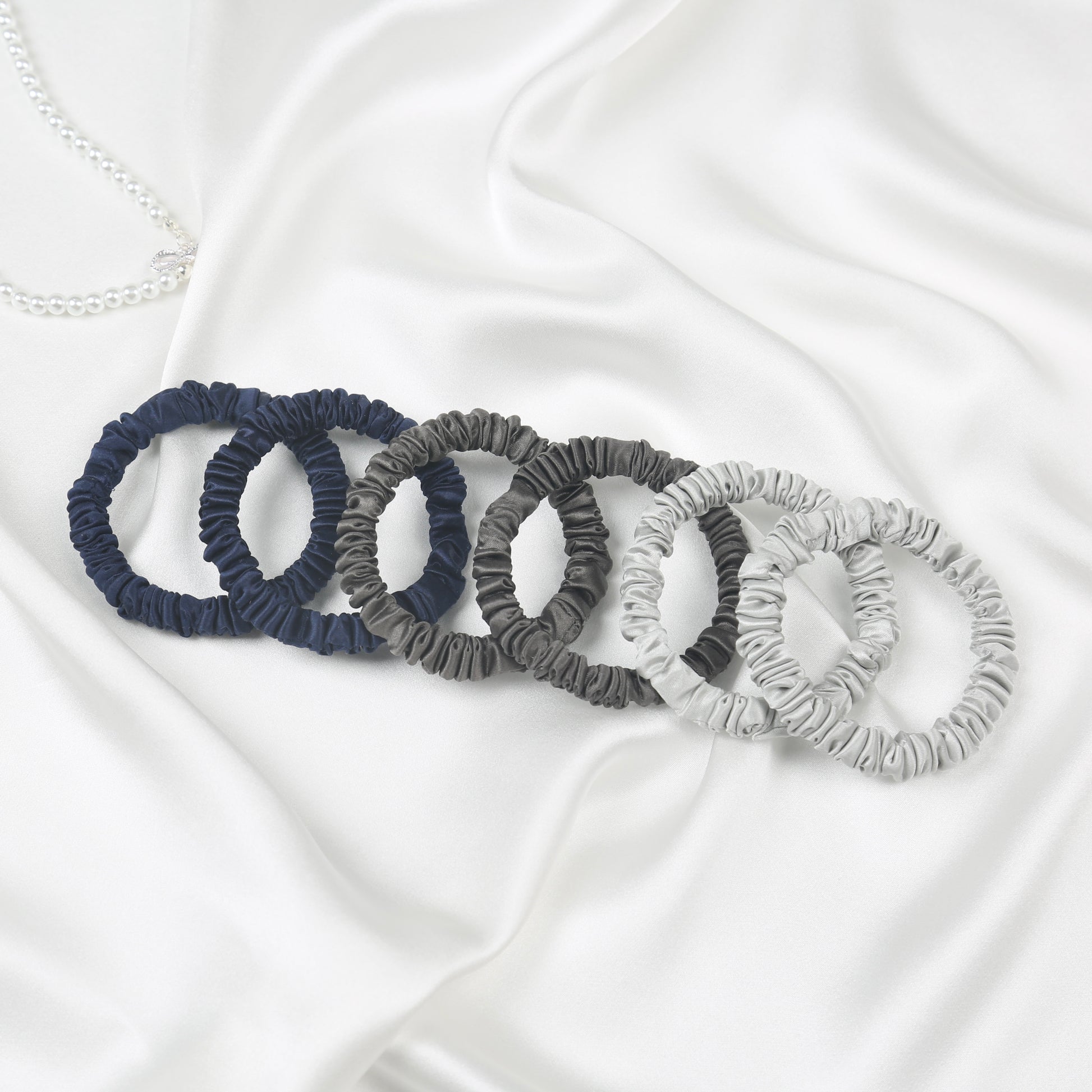 Bundle 3 Silk Small Scrunchies 
