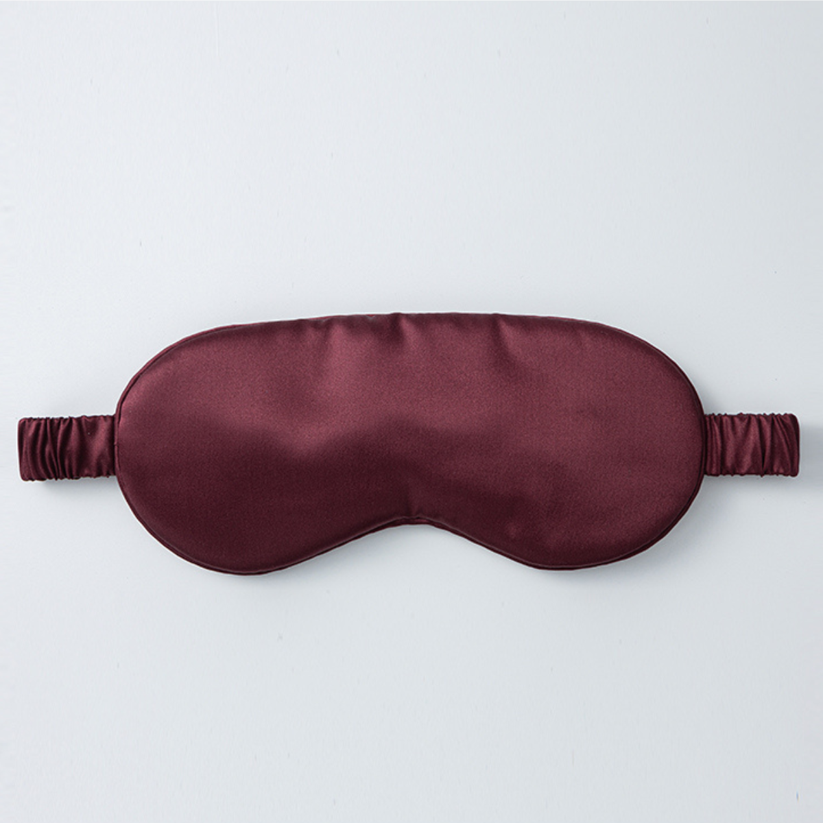 Double-Sided Breathable Light Blocking 100% Mulberry Silk Sleep Mask Burgundy