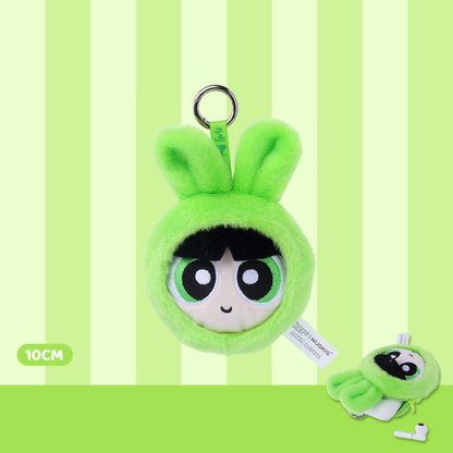 Buttercup - Powerpuff Girls Bunny Costume Earbud Case Plush Bag Charm