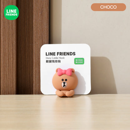 Cute bear Adhesive Cable Organiser Holder Clip Choco