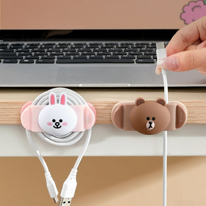 LINE FRIENDS Official Cable Organiser Clip Cute Bears