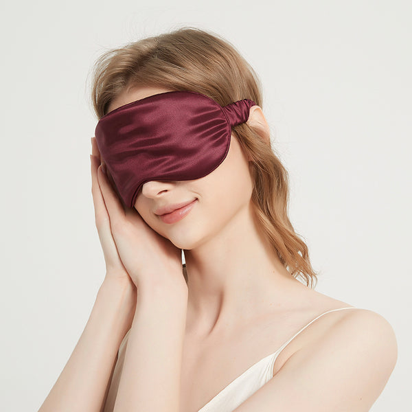 Camellia Silk Studio - Double-Sided Breathable Light Blocking 100% Mulberry Silk Sleep Mask
