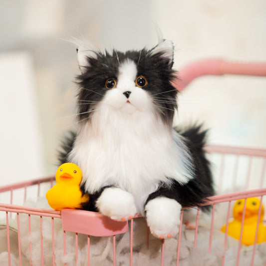 Chongker Ultra-Realistic Tuxedo Cat Plush