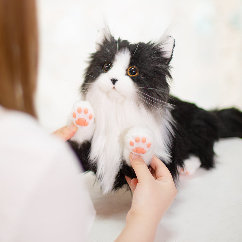 Chongker Ultra-Realistic Tuxedo Cat Plush Cute