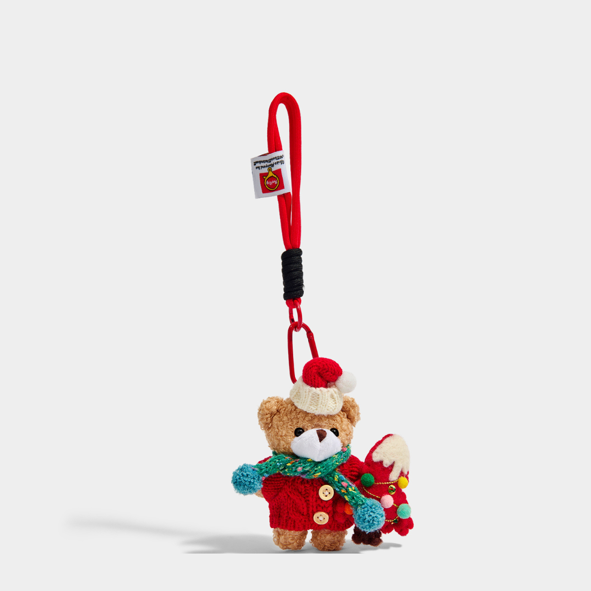 Mr Bear Christmas Bag Charm
