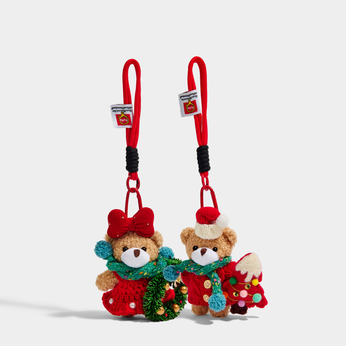 Original Couple Matching Christmas Bear Bag Charm