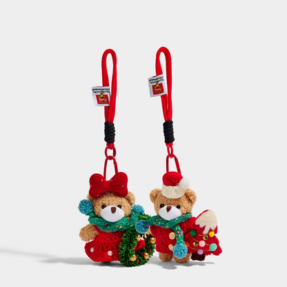 Original Couple Matching Christmas Bear Bag Charm