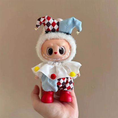 Labubu Circus Clown 17cm Doll Outfit Red