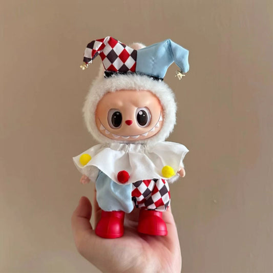 Labubu Circus Clown 17cm Doll Outfit Red