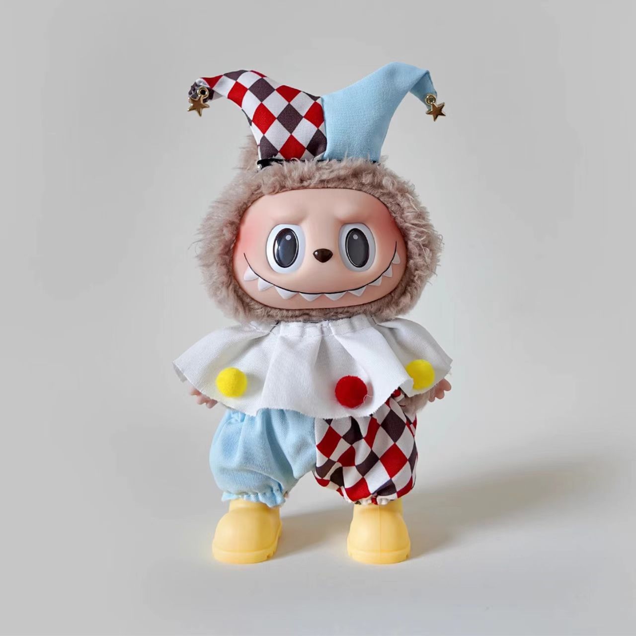 Labubu Circus Clown 17cm Doll Outfit Yellow