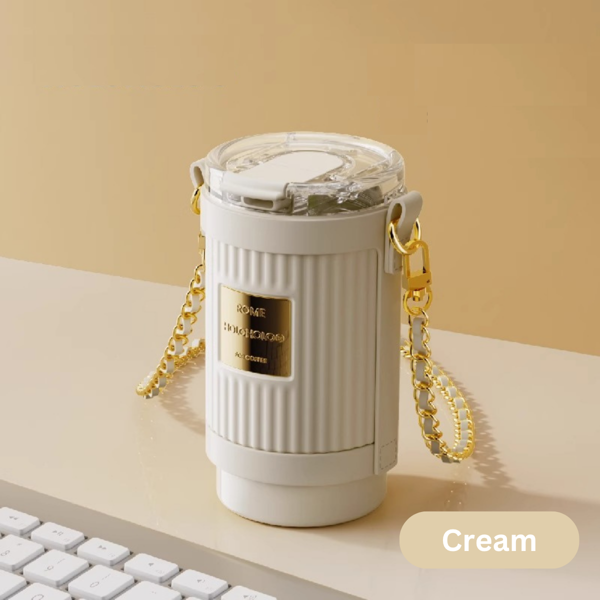 316 Stainless Steel Coffee Cup 500ml Cream