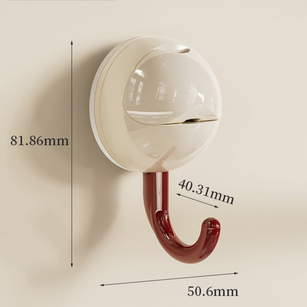 White Suction Cup No-Drill Hooks