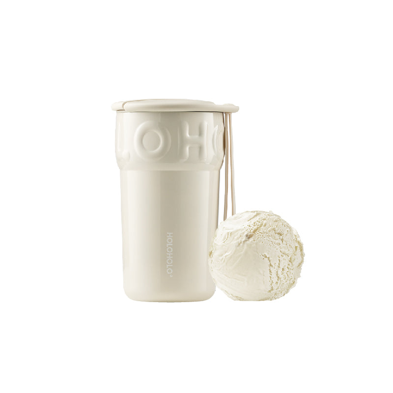 Cream 316 Stainless Steel Travel Mug with Ceramic Liner 390ml