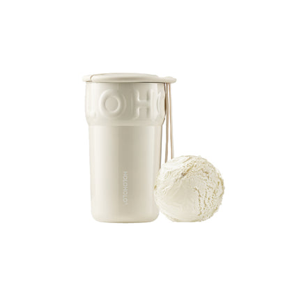 Cream 316 Stainless Steel Travel Mug with Ceramic Liner 390ml