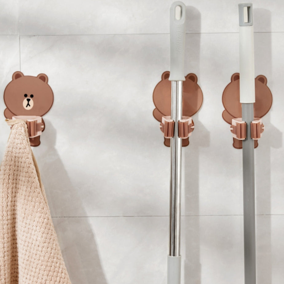 No-Drill Adhesive Mop Holder