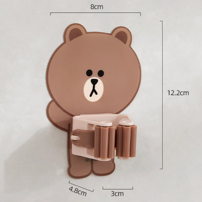 No-Drill Adhesive Mop Holder Single