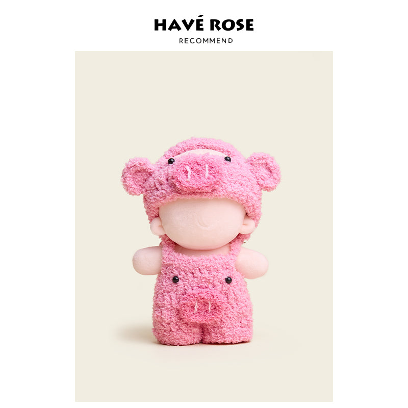 Cute Labubu Pink Pig Outfit