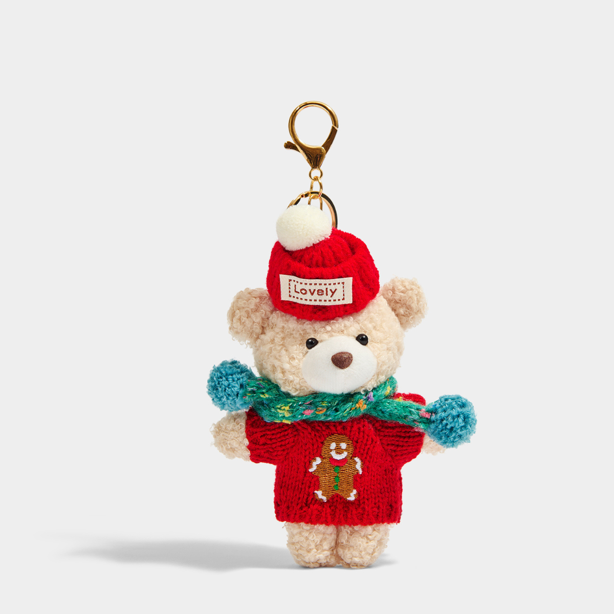 Christmas Bear in Christmas Jumper Bag Charm