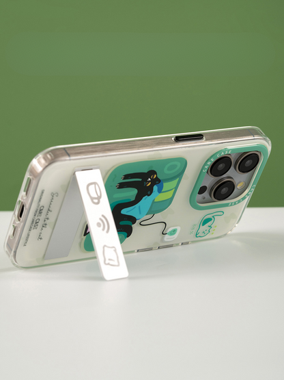 Cute Sofa Cat iPhone Case with Stand