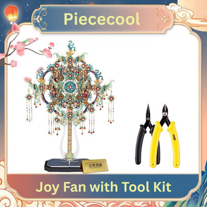 DIY 3D Puzzle Kingfisher Joy Fan with took kit