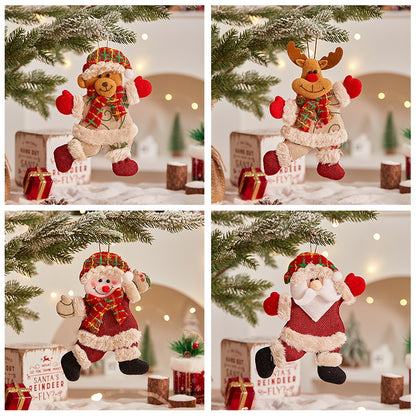 Dancing Christmas Tree Decorations Set of 4