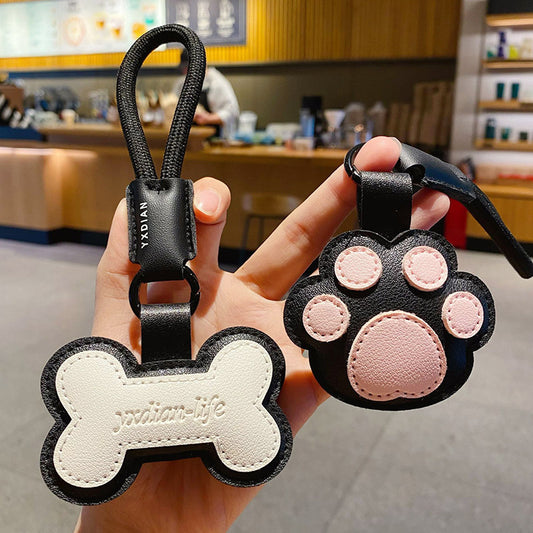 Dog & Cat Lovers PU Leather Keychains