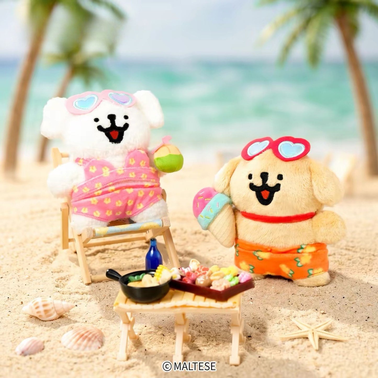 Doll Isle Union - Maltese's Tropical Holiday Plush Bag Charm