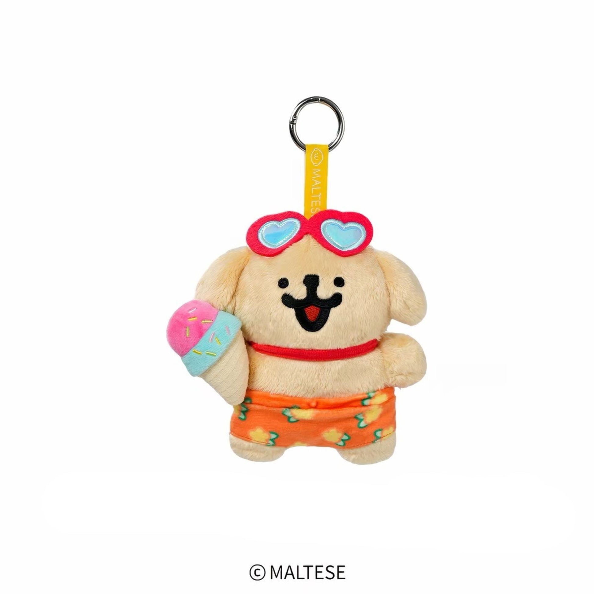 Doll Isle Union - Maltese's Tropical Holiday Plush Bag Charm