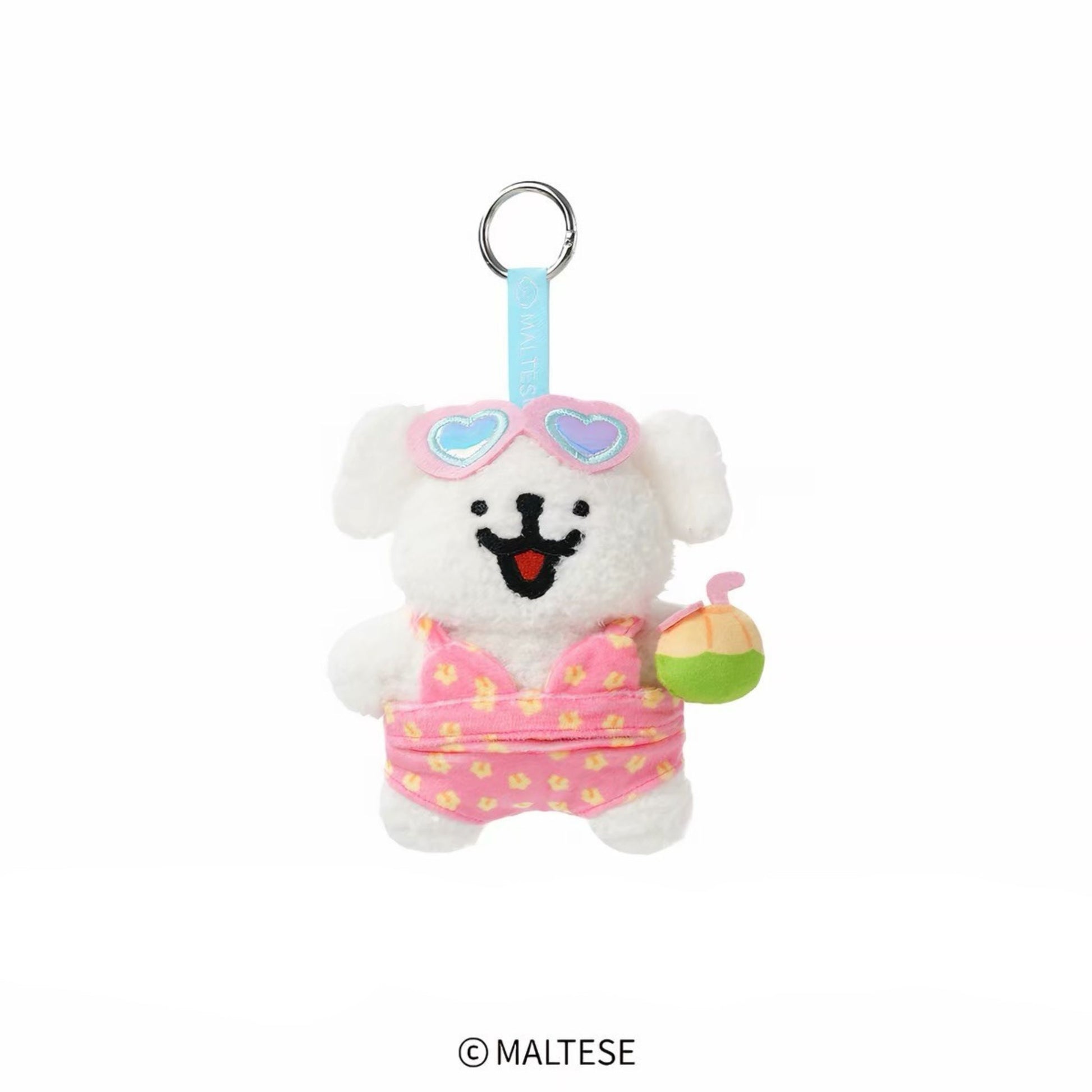 Doll Isle Union - Maltese's Tropical Holiday Plush Bag Charm