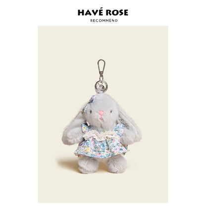 HAVEROSE - Original Floral Rabbit Bunny Plush Bag Charm
