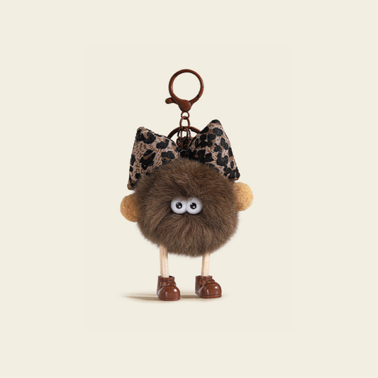 Far Away It Is - Cute Soot Sprite with Tiny Shoes Plush Bag Charm Brown
