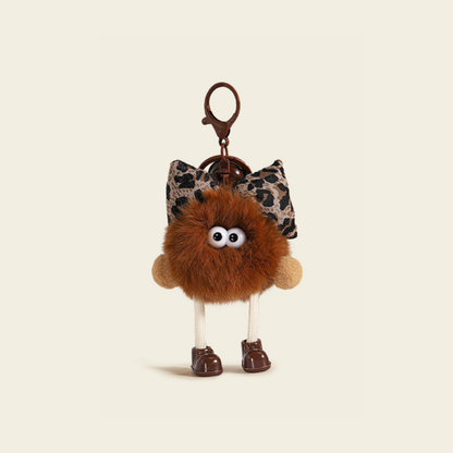 Far Away It Is - Cute Soot Sprite with Tiny Shoes Plush Bag Charm Caramel