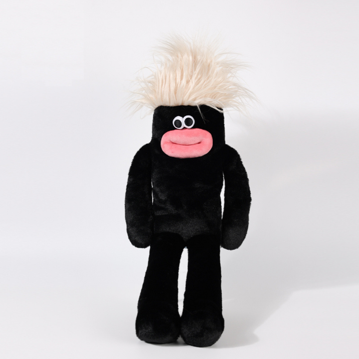 Black Catch Happy Fluffy Wild-Hair Plush Doll