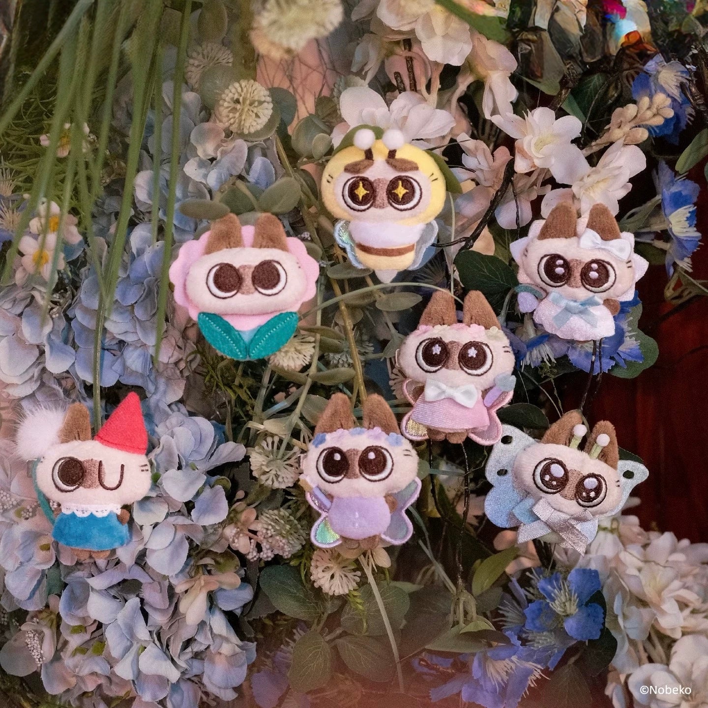 Feng Yu Shuo - Nobeko Azukisans Floral World Plush Hair Clip Blind Box