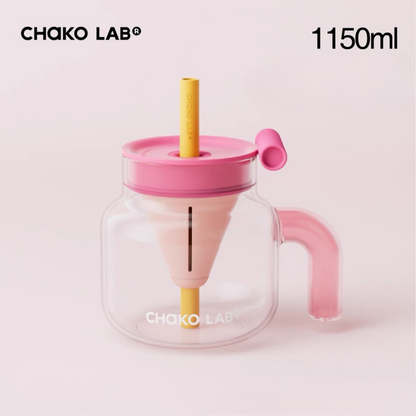 Funnel Glass Infuser Tumbler Pink 1150ml