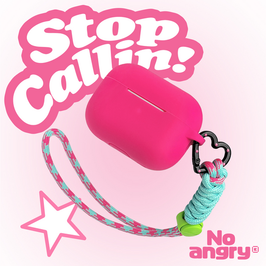 Fuqi Studio - Pink Silicone Soft Case for AirPods with Hand Strap