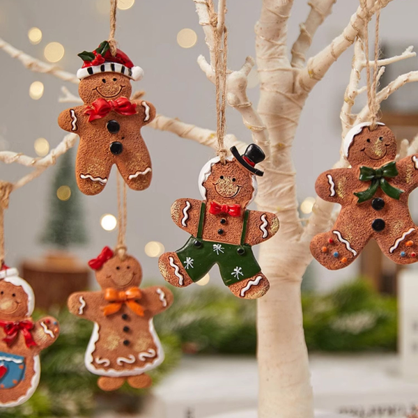 Fuxin Official - Cute Gingerbread Christmas Tree Decor Set of 6